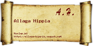 Allaga Hippia névjegykártya
